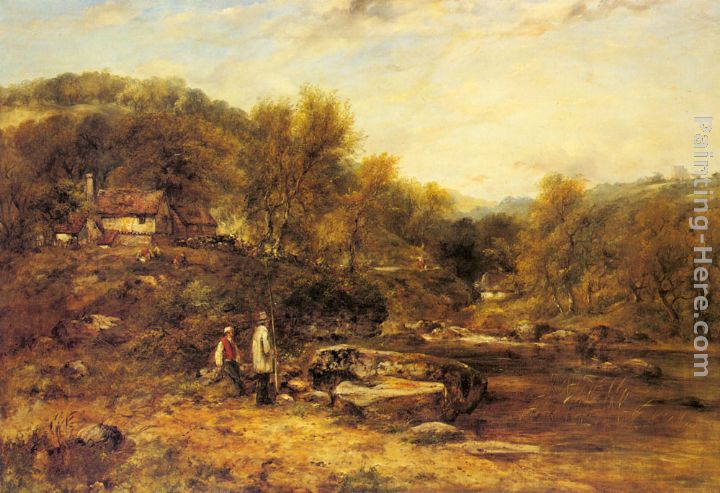 Frederick William Watts Anglers by a Stream